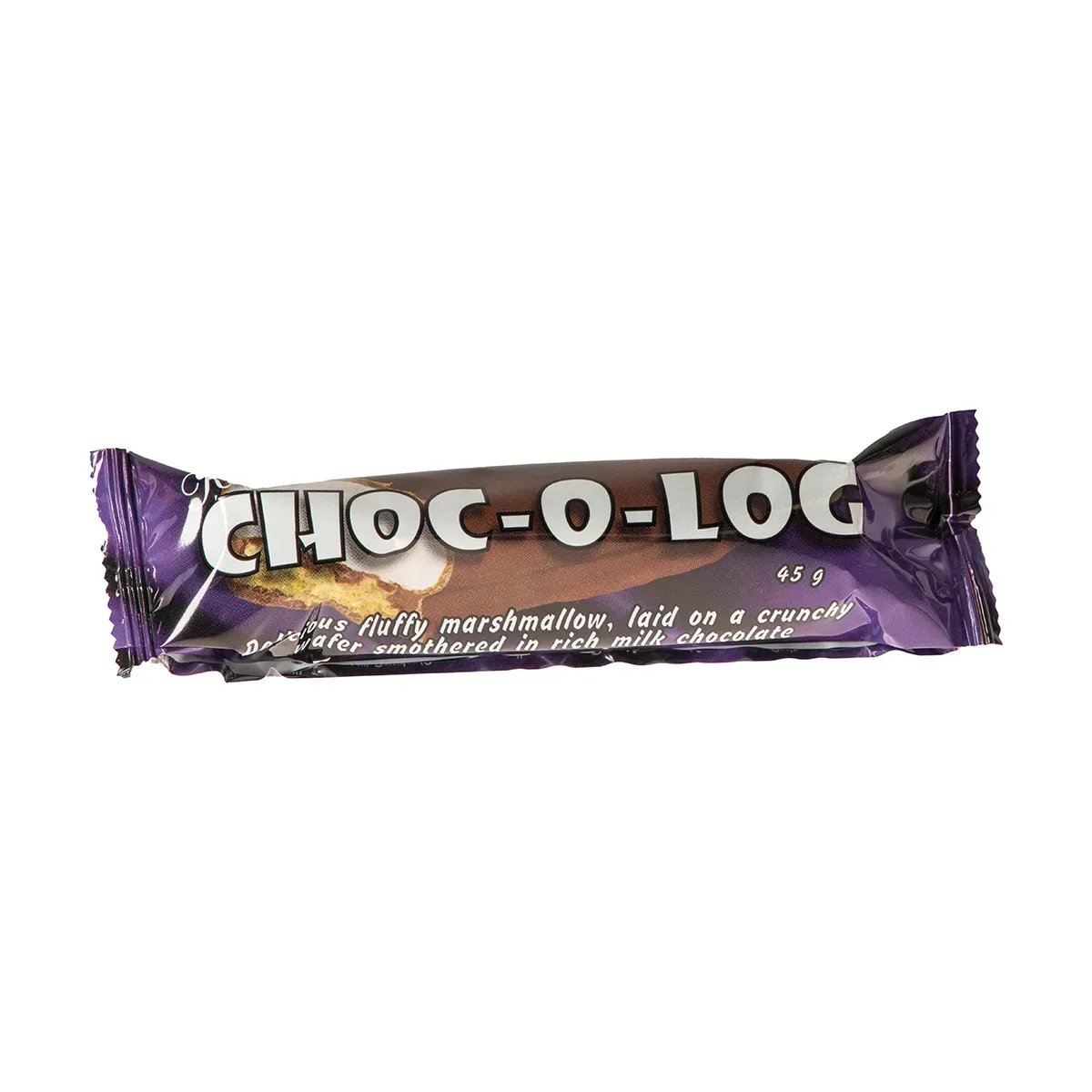 Front of Kayleys Choc-O-Log 45 g bar (wrong product for Choc-O-Fluff entry)