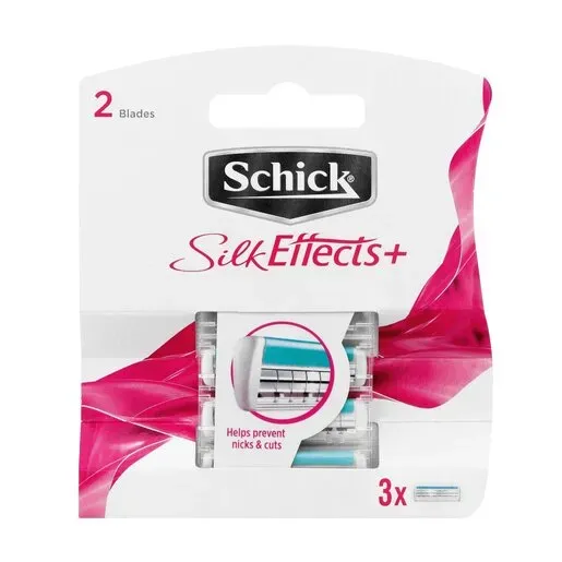 Front of Schick Silk Effects+ Razor Refill 3 pack