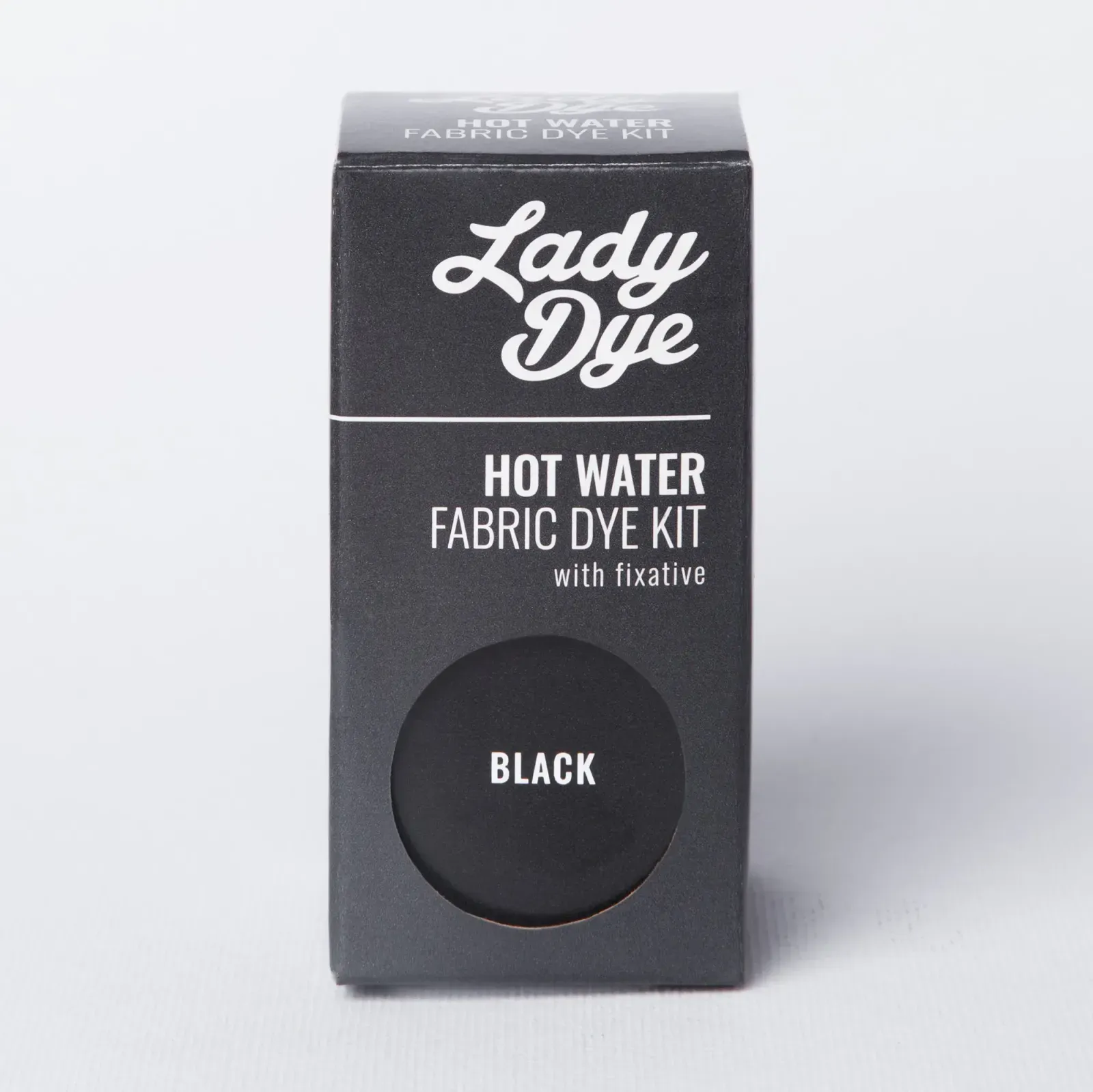 Front of Lady Dye Hot Water Fabric Dye Kit in Black