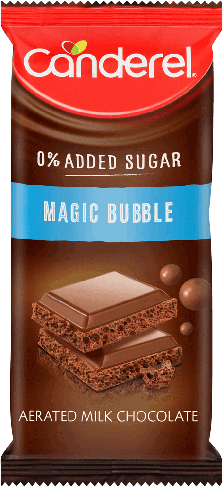 Canderel Magic Bubble Milk Chocolate Slab 74g