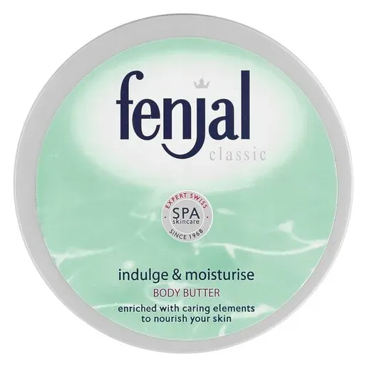 Front view of Fenjal Classic Body Butter 250 ml tub lid