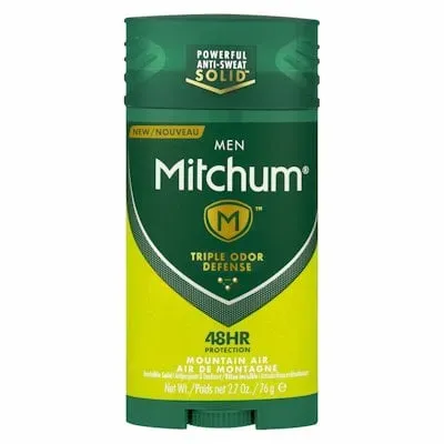 Front of Mitchum Men Mountain Air 48HR Solid Anti-Perspirant 76 g