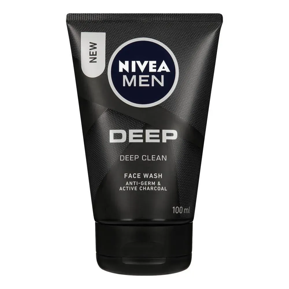 Front of NIVEA MEN Deep Clean Face Wash 100 ml tube
