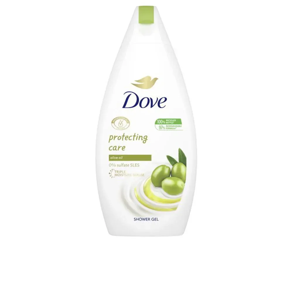Front of Dove Protecting Care Olive Oil Shower Gel 500 ml bottle