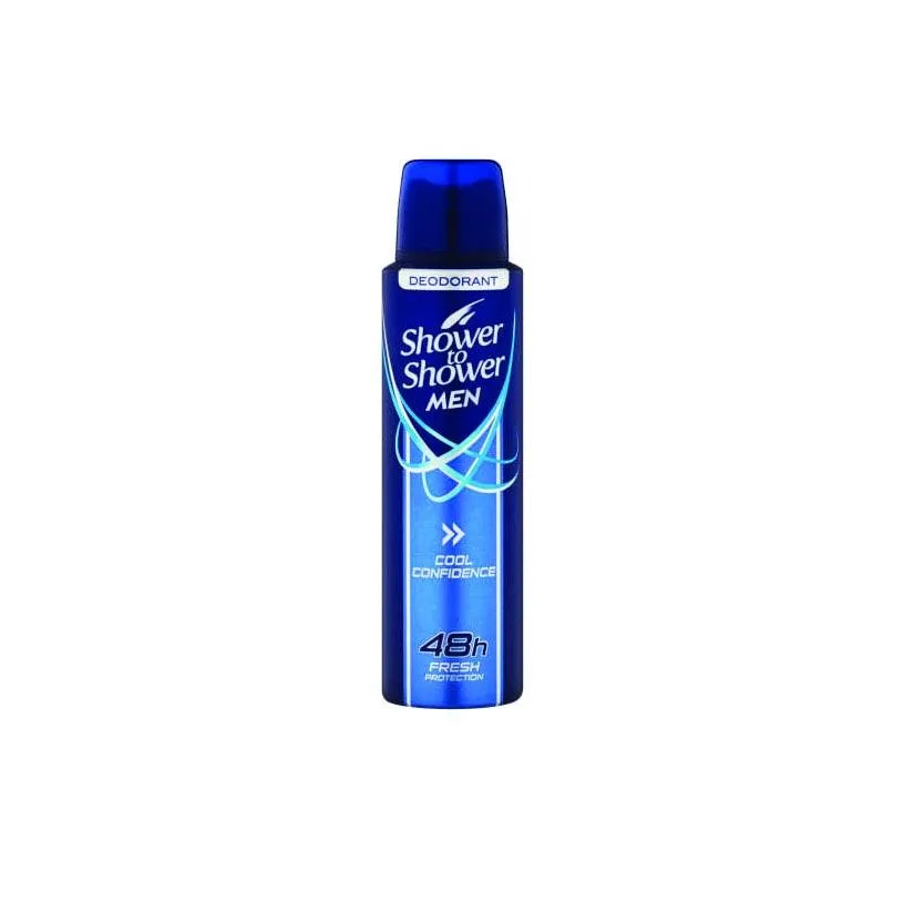 Front of Shower to Shower Men Cool Confidence Deodorant, 150ml can