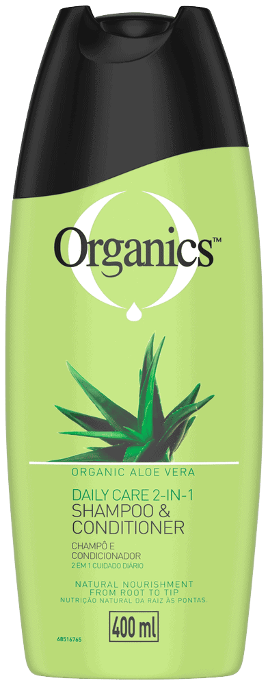Organics Aloe Vera Daily Hair Care 2in1 Shampoo and Conditioner 400ml