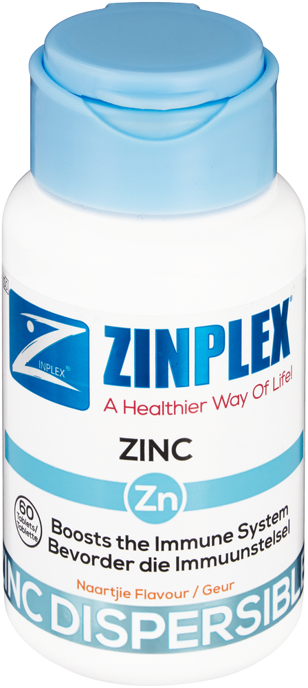 Zinplex Naartjie Flavour Zinc Dispersible Tablets 60pk