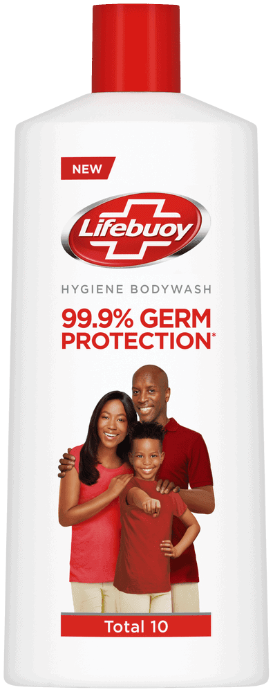 Front of Lifebuoy Total 10 Hygiene Bodywash 750 ml bottle