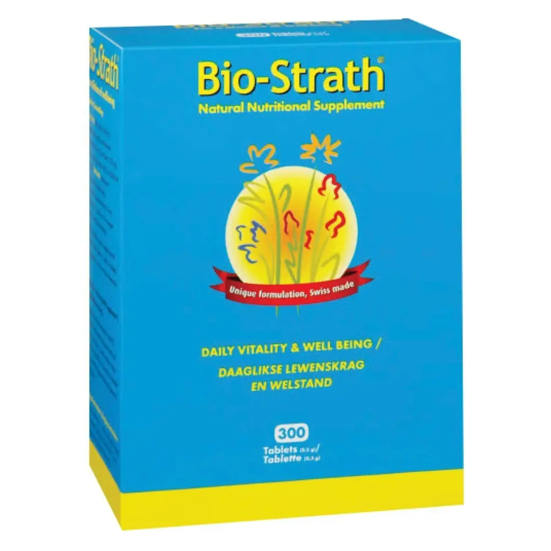 Front of Bio-Strath Natural Nutritional Supplement 300 tablets box