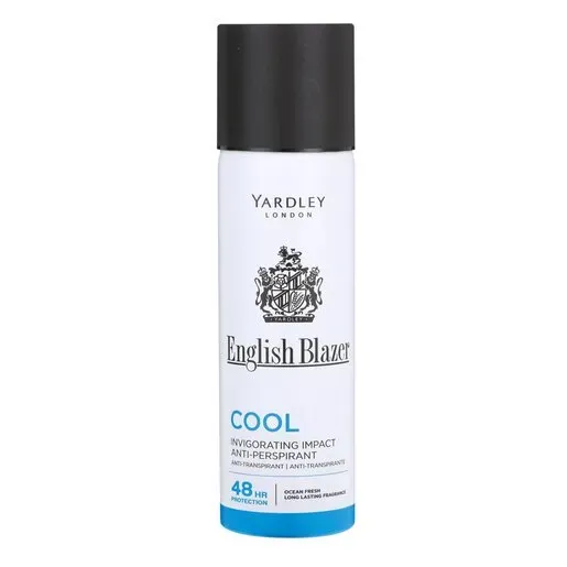 Front of Yardley English Blazer Cool Anti-Perspirant 125ml can