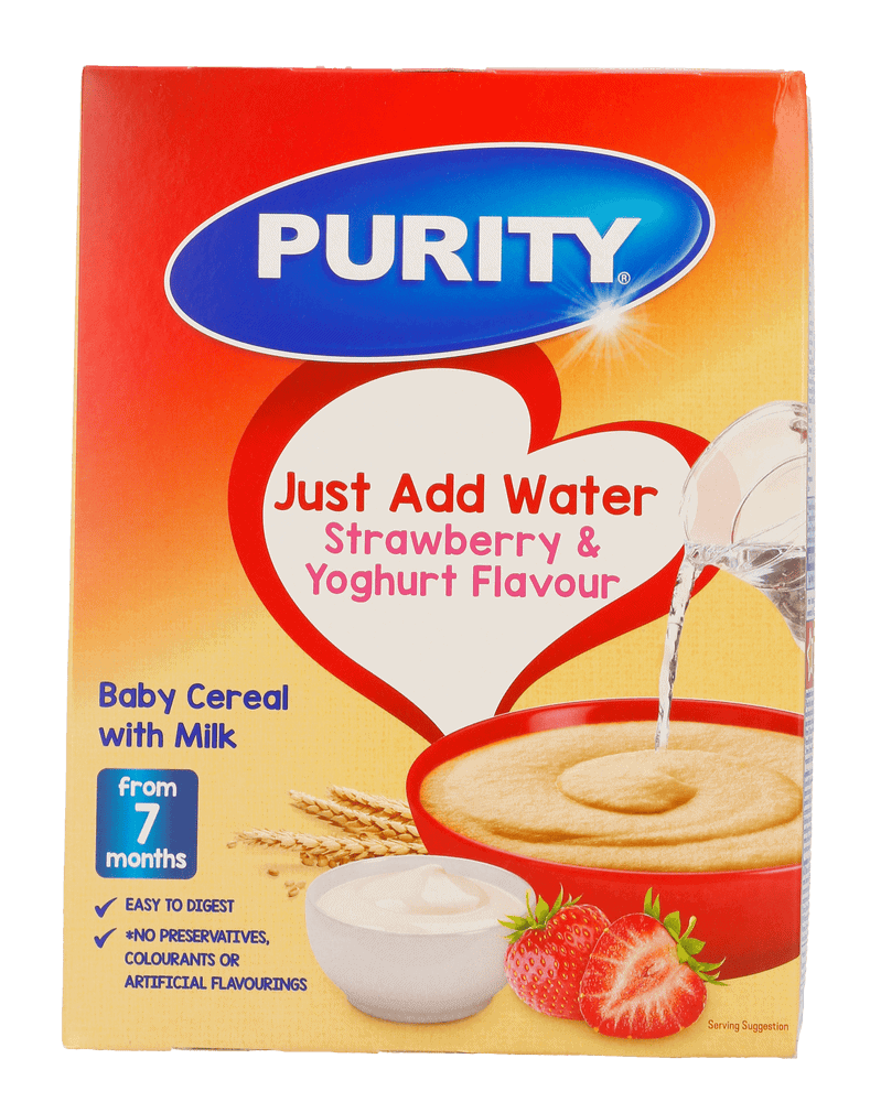 Purity Strawberry & Yoghurt Flavour Baby Cereal with Milk 200g
