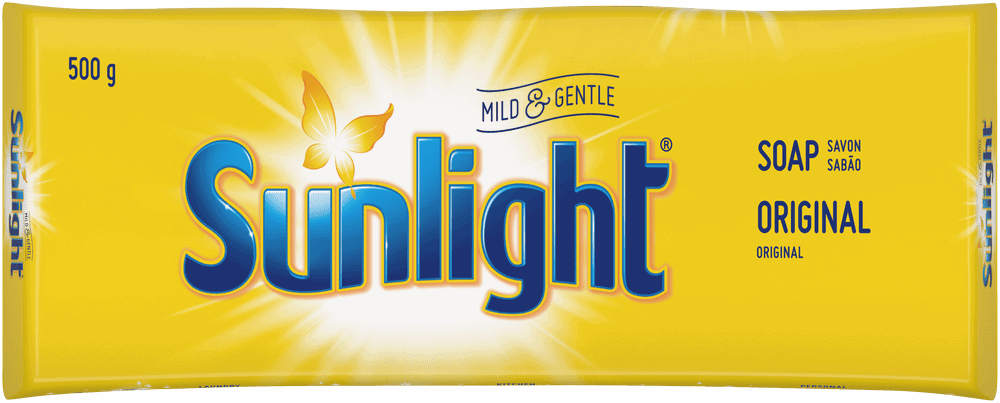 Front view of Sunlight Soap Original 500g bar