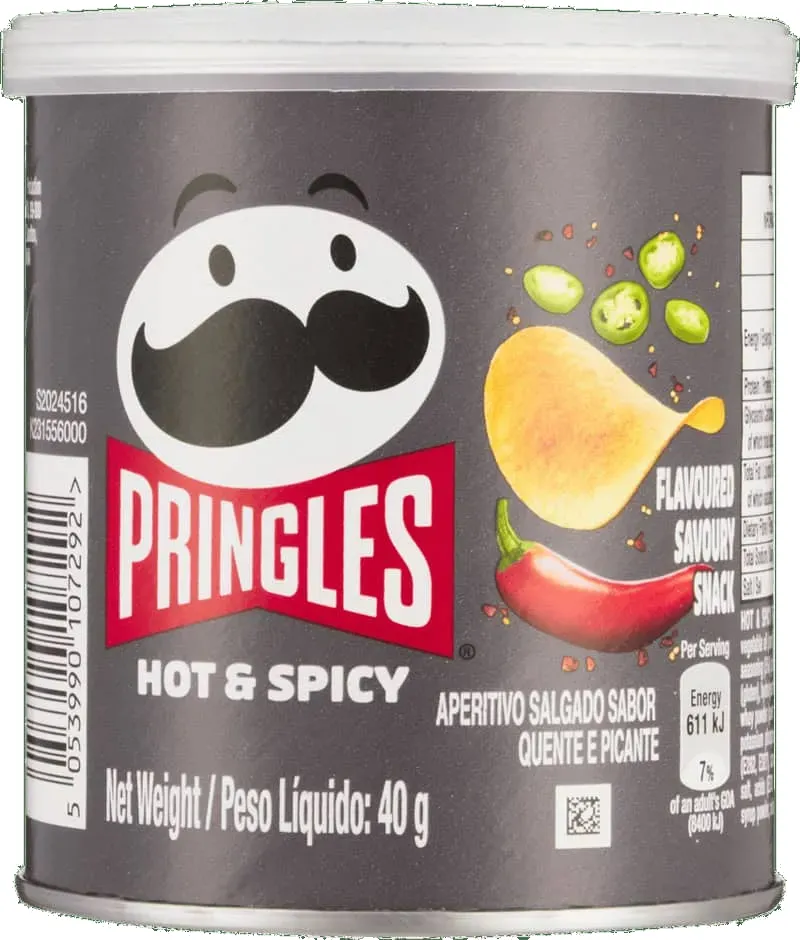 Pringles Hot & Spicy Flavoured Savoury Snack 40g