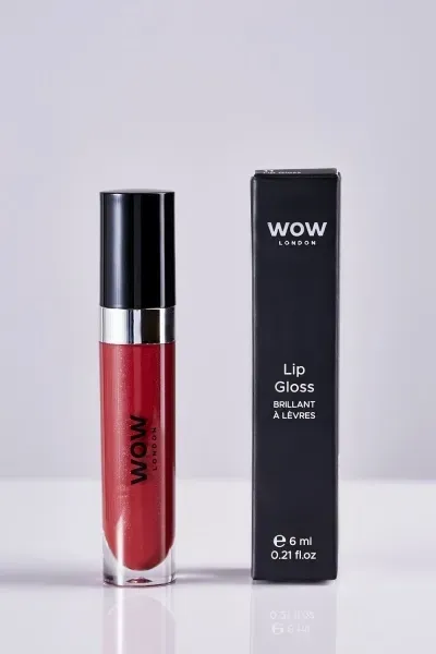 Wow London Lip Gloss tube and box, 6 ml