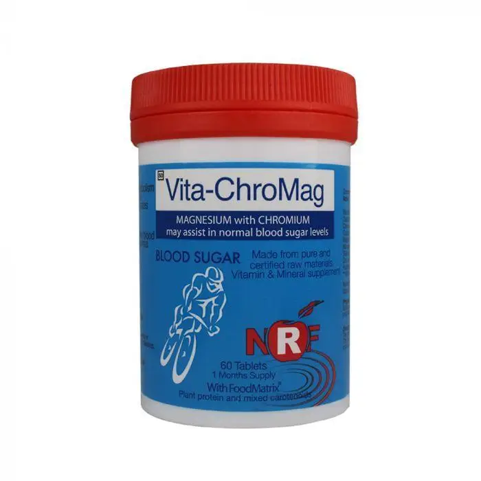 Front of NRF Vita-ChroMag 60 Tablets tub